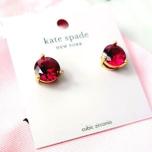Kate Spade Rise and Shine Festive Pink Studs Earrings w Jewelry Bag